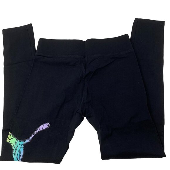 PUMA Girls' Graphic Big Cat Logo Rainbow Gradient Cotton Legging Sz Large B12 - Picture 5 of 8